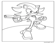 Shadow Sonic 7'i çiz Boyama Sayfası