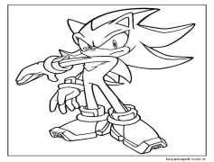 Shadow Sonic 8'i çiz Boyama Sayfası