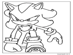 Shadow Sonic basit Boyama Sayfası