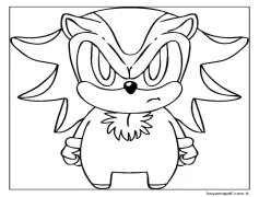 Shadow Sonic eğlencesini çizin Boyama Sayfası