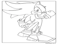 Shadow Sonic kolay Boyama Sayfası