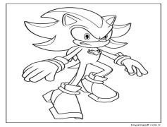 Shadow Sonic temel çizimi Boyama Sayfası