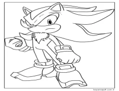 Shadow Sonic Ücretsiz Boyama Sayfası