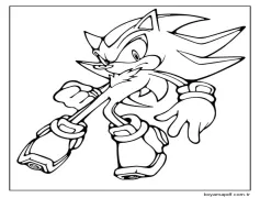 Shadow Sonic Ücretsiz Çizim Boyama Sayfası
