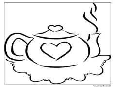 Sıcak Çaydanlık Çizimi Boyama Sayfası