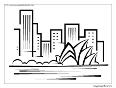 Sidney Şehir Boyama Sayfası