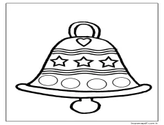 Şık Noel çanı. Boyama Sayfası