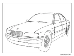 Sıkı araba BMW Boyama Sayfası