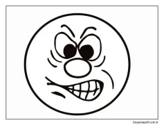 Sinirli Boyama Sayfaları Duygular Boyama Sayfası