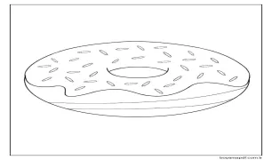 Sıradan Donut Boyama Sayfası