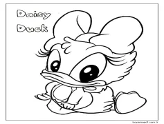Şirin Bebek Daisy Duck Boyama Sayfası