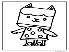 Şirin Bebek Kutusu Gabby nin Hayal Evi Boyama Sayfası