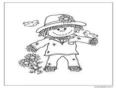 Şirin Korkuluk Boyama Sayfası