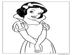 Şirin Pamuk Prenses Boyama Sayfası