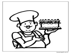 şişman Aşçı Boyama Sayfası