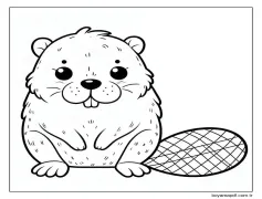 Şişman Kunduz Boyama Sayfası