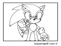 Sonik Kirpi Boyama Sayfası