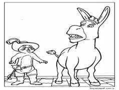 Şrek Karikatür Boyama Sayfası