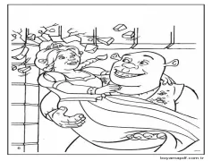 Şrek Resim Boyama Sayfası