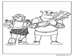 Şrek Resmini Yazdır Boyama Sayfası