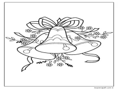 Standart Noel çanı. 1 Boyama Sayfası
