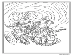 Süper Kahraman Yenilmezler Boyama Sayfası