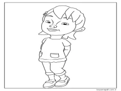 Susanti Upin ve Ipin'in Boyama Sayfası