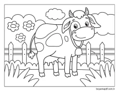 Süt Ineği Boyama Sayfası