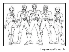 Takım Samuray Korucusu Boyama Sayfası
