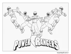 Takımlar Power Ranger Boyama Sayfası