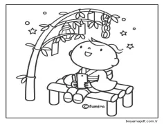 Tanabata Üye Japonya Boyama Sayfası