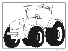 Tarım Traktör Boyama Sayfası
