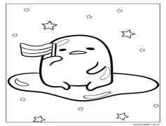 Tatlı Gudetama Boyama Sayfası