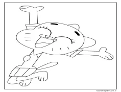 Tatlı Gumball Boyama Sayfası