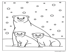 Tatlı Kutup Ayısı Boyama Sayfası