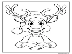 Tatlı ren geyiği Boyama Sayfası