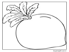 Tatlı Turp Boyama Sayfası