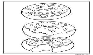 Taze Donutlar Boyama Sayfası