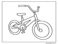 Temel Bisiklet Boyama Sayfası