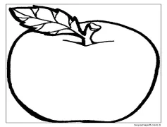 Temel Çizim Elma Boyama Sayfası