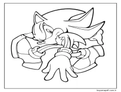 Temel Çizim Shadow Sonic Boyama Sayfası