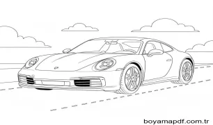 Temel Porsche Boyama Sayfası