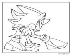 Temel Shadow Sonic Boyama Sayfası