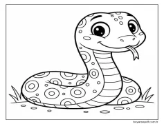 Temel Yılan Boyama Sayfası