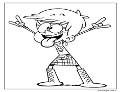 The Loud House dan Luna Loud'un görüntüsü Boyama Sayfası