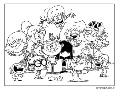 The Loud House Karakterlerinin resmi Boyama Sayfası