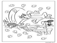 Topları ile Tom ve Jerry Boyama Sayfası