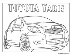 Toyota Yaris Boyama Sayfası