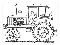 Traktör 2 Boyama Sayfası