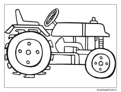 Traktör 4 Boyama Sayfası